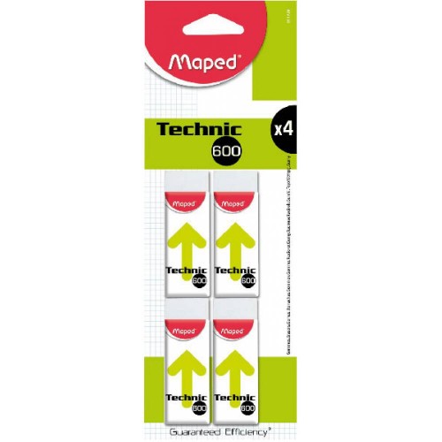 Maped Technic 600 Eraser Pack of 4