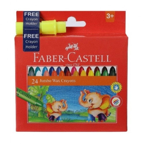 Faber Castell Jumbo Wax Crayons 24c