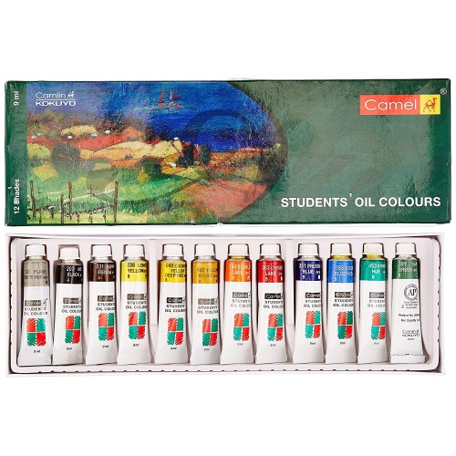 Camel Student Oil Colours Tubes 9ml x 12c