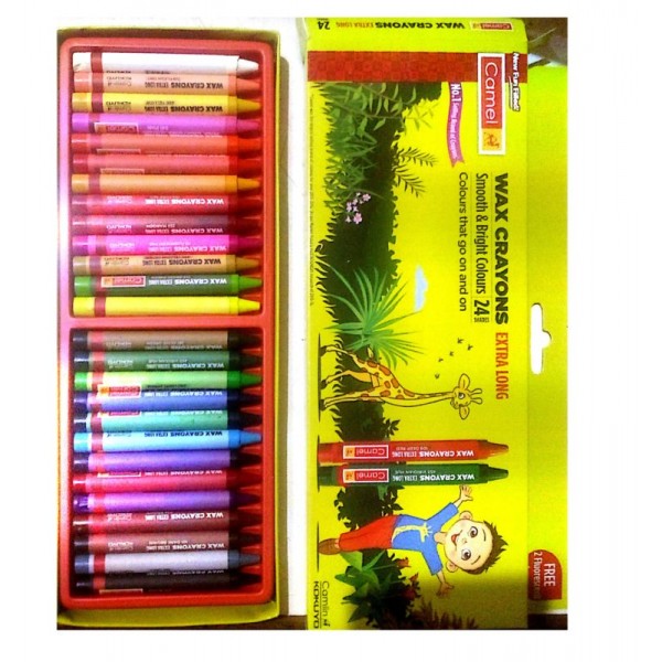 Camel Wax Crayons Extra Long 24c