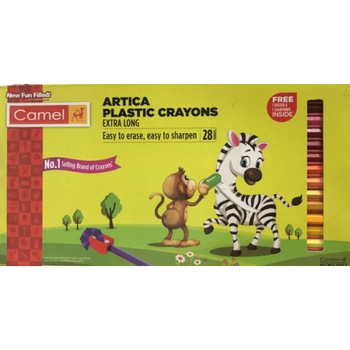 Camel Plastic Crayons Extra Long 28c