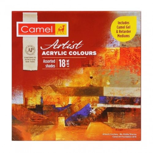 Camel Artist Acrylic Colours 20ml x 18c