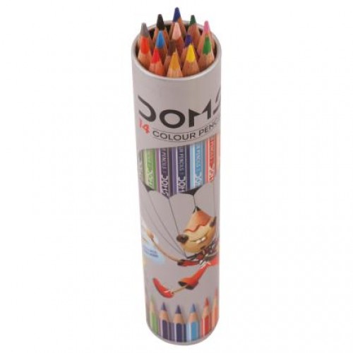 Doms Colour Pencils 14c Metal Box