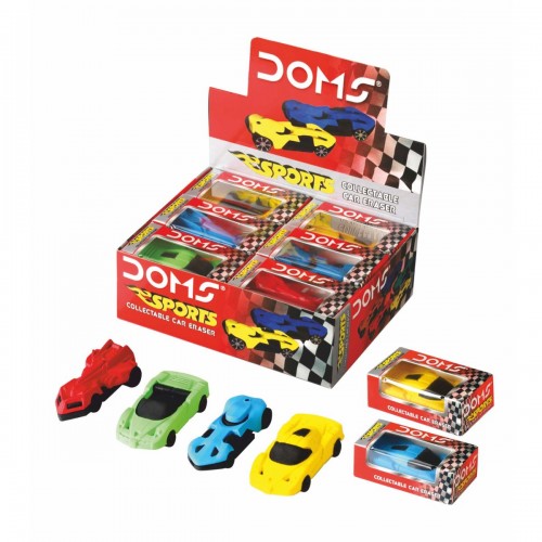 Doms Sports Collectable Car Eraser Pack of 12