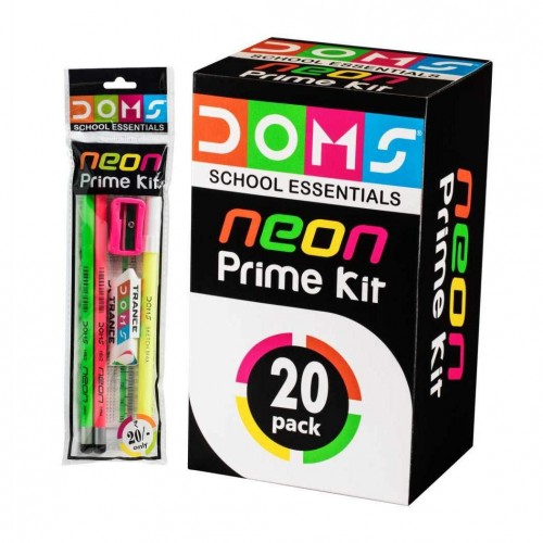Doms Stationery Kit Neon Prime Pack of 5
