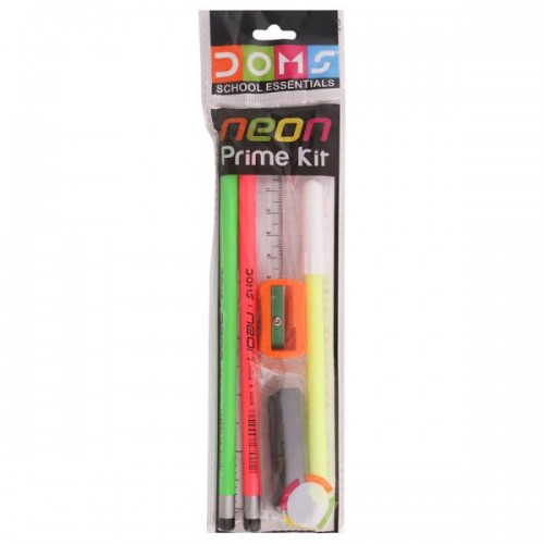 Doms Stationery Kit Neon Prime Pack of 5