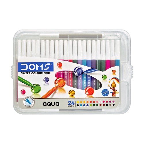 Doms Water Colour Pen 24c Plastic Box