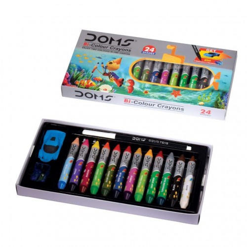 Doms Bi-Colour Crayons 24c