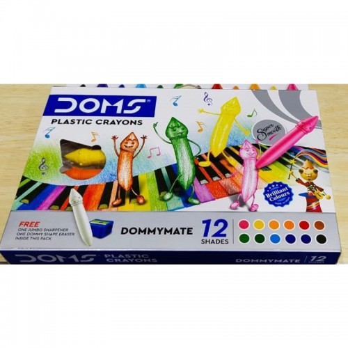 Doms Plastic Crayons Dommymate 12c