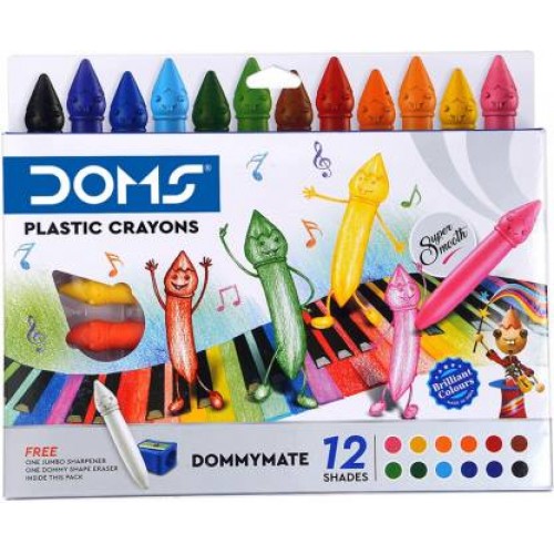 Doms Plastic Crayons Dommymate 12c