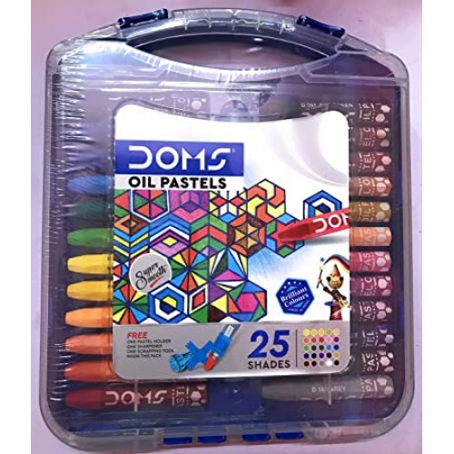 Doms Oil Pastels Smooth 25c Plastic Box