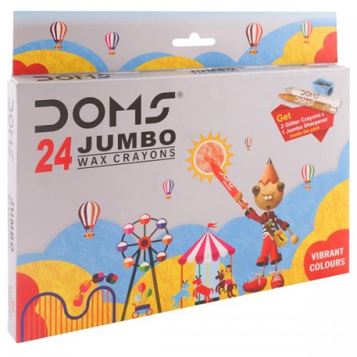 Doms Wax Crayons Jumbo 24c